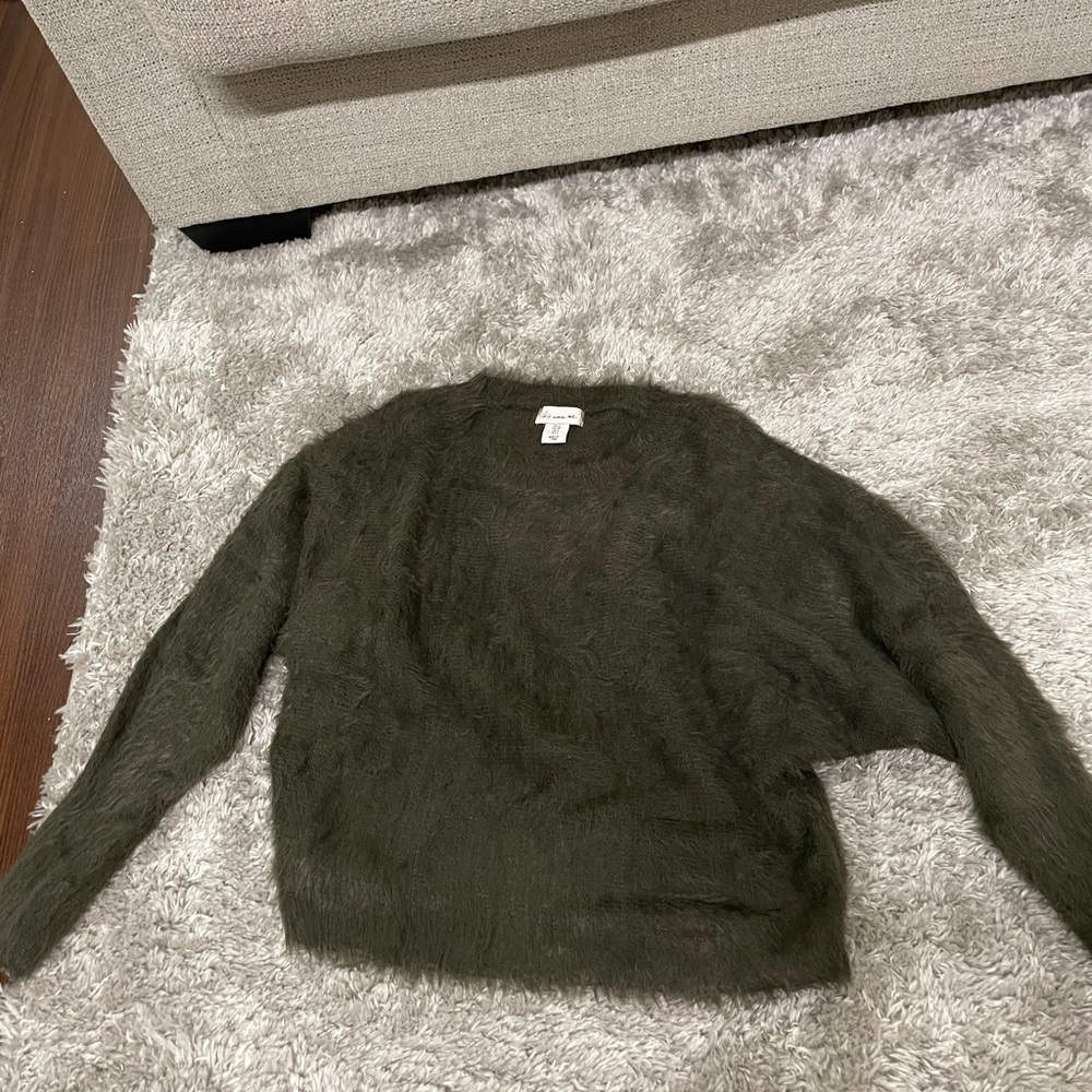 Army green sweater. Cozy. Size small.